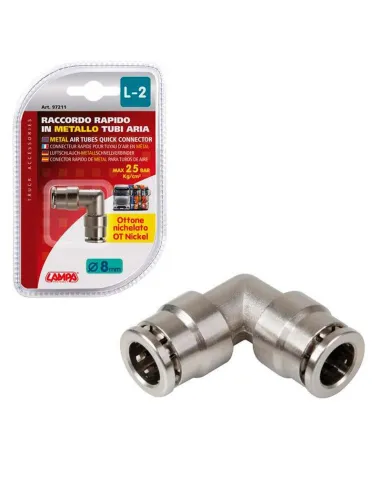 Conector De Aire L-2 8 Mm Metalico