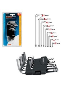 Llave Allen Macho Hexagonales (9 Piezas)