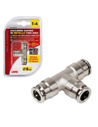 Conector De Aire T-4 8 Mm Metalico