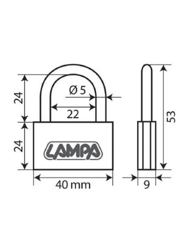 Candado Arco Corto 40 Mm
