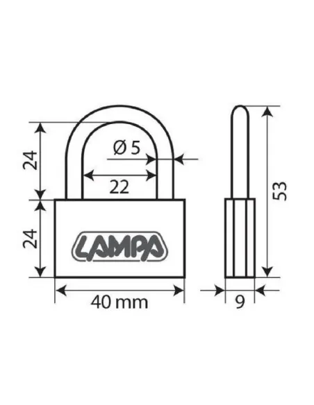 Candado Arco Corto 40 Mm