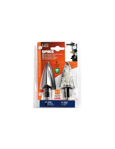 Intermitente Led Carbon Modelo Spike 12V Homologacion E