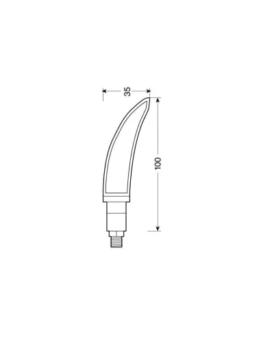 Intermitente Led Negro Modelo Katana 12V...