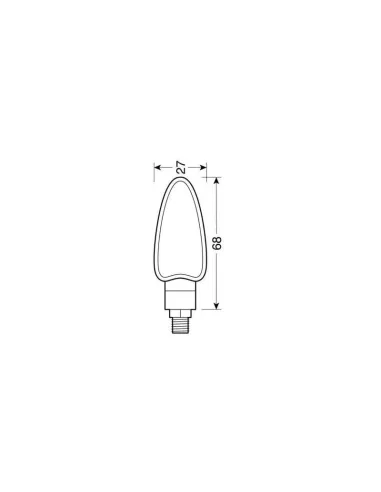 Intermitente Negro Modelo Arrow 12V 21W Homologacion E