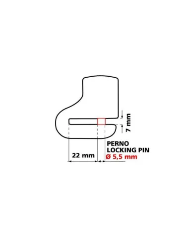 Candado Antirrobo Disco De Freno Modelo Mordida Pin 5,5 Mm Diametro