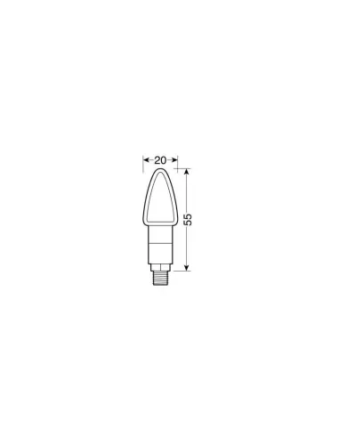 Intermitente Led Negro Modelo Atom 12V...