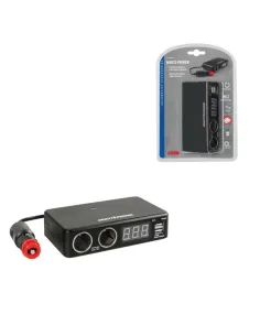 Enchufe Mechero Multivoltaje Con 2 Tomas, 2 Usb Y...