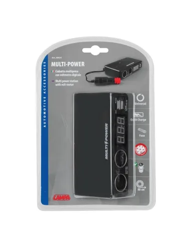 Enchufe Mechero Multivoltaje Con 2 Tomas, 2 Usb...