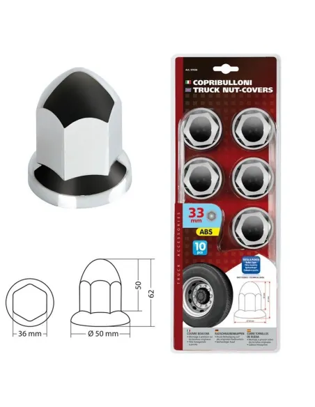 Embellecedor Abs Cromado 33Mm (10 Unidades)