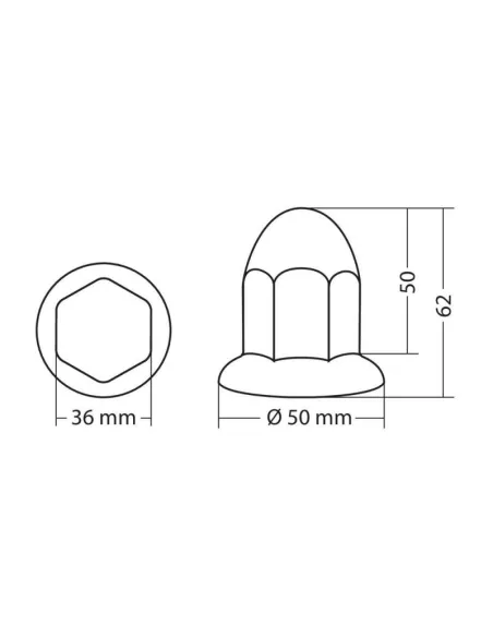 Embellecedor Abs Cromado 33Mm (10 Unidades)