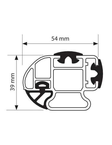 Barra De Techo De Aluminio Kargo Plus150 Cm