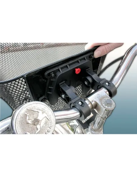 Cesta Metalica Para Manillar Con Asa De Transporte Y Ajuste De Liberación Rapida