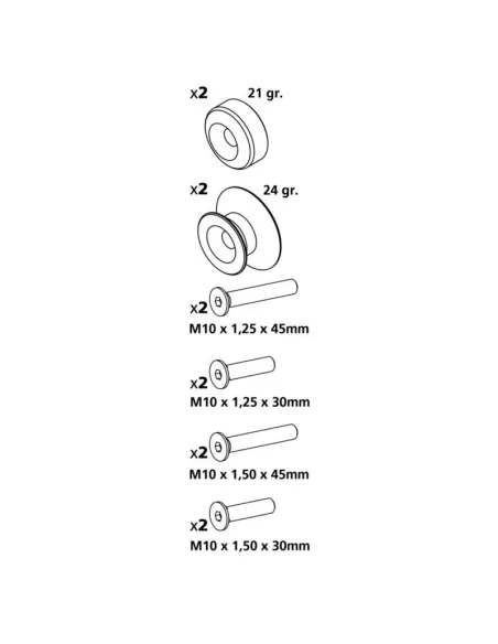 Soporte Caballete 10 Mm Aluminio
