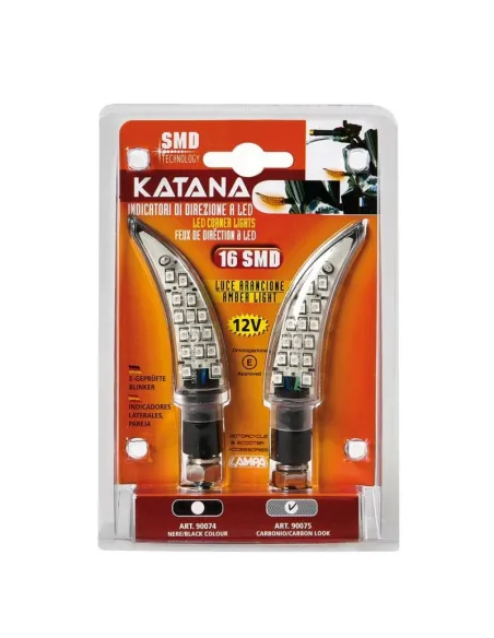 Intermitente Led Carbon Modelo Katana 12V Homologacion E