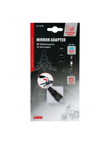 Adaptador Para Retrovisores De Moto Rosca 8Mm...