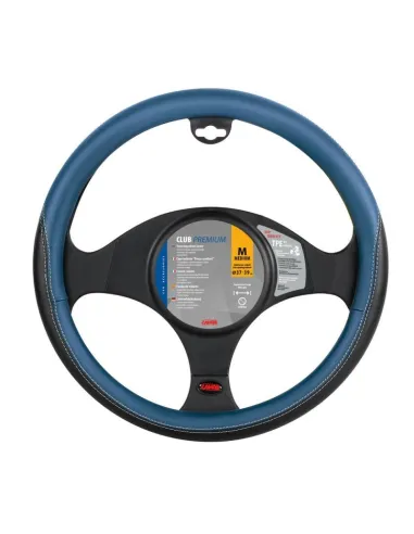 Funda Volante Club Premium Negro Azul 37-39 Cm