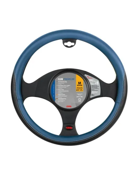 Funda Volante Club Premium Negro Azul 37-39 Cm