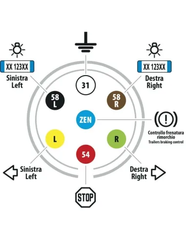 Conector 7 Polos 24N 24V