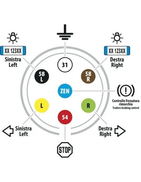 Conector 7 Polos 24N 24V