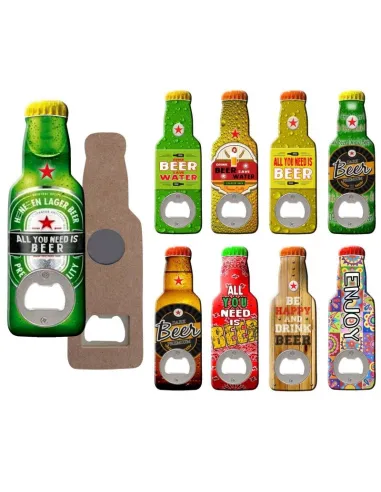 Abrebotellas Con Iman Frase Ingles 16,5 Cm (Modelos Surtidos)