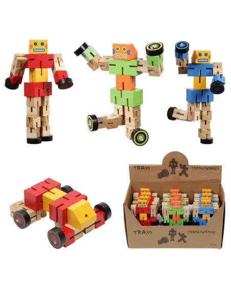 Transformer Madera Grande 20 Cm (Modelos Surtidos)