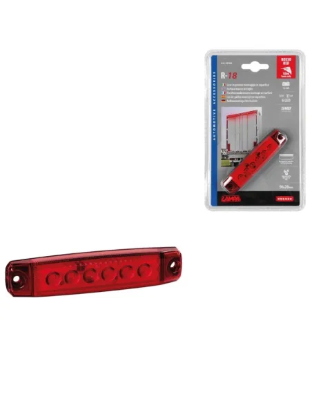 Luz De Galibo 6 Led Con 12/24 V Rojo