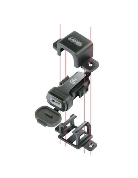 Cargador Usb 12/24V 2400 Ma Con Fijacion Con Tornillo