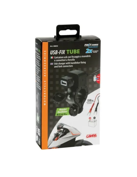 Cargador Usb 12/24V 3000Ma Con Fijacion En Manillar