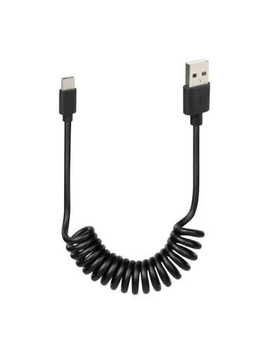 Cable En Espiral Usb -Tipo-C 100 Cm Negro