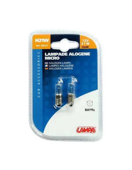Lampara Halogena 12V Bay9S H21W 21W (2 Unidades)