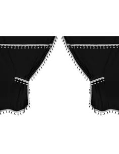 Cortinas De Microfibra Negro (2 Unidades)