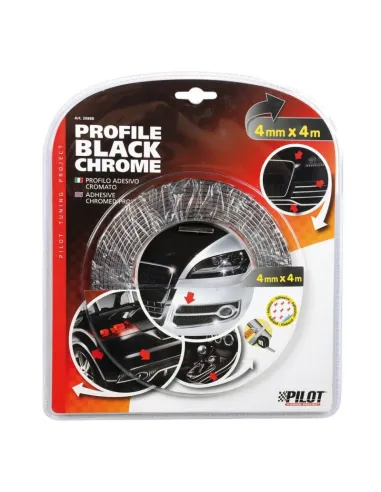 Protector Adhesivo De Puertas Cromado 4Mm X 4M