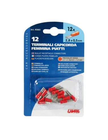 Terminales Rojo  0,5 -1,5 Mm2 12 Hembra