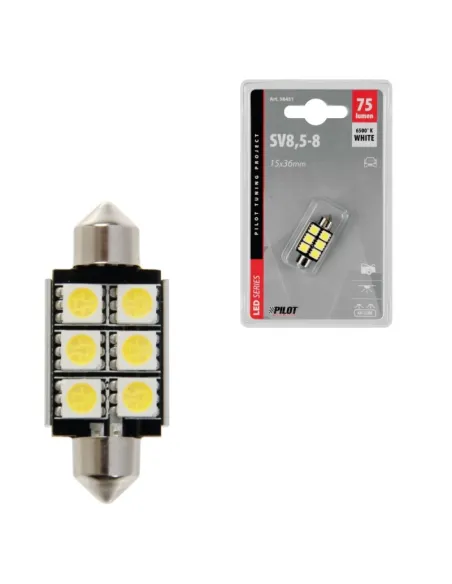 Lampara "Hyper-Led" 16X35Mm.6Smd(18Chips)