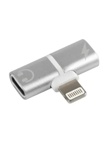 Adaptador Iphone Para Conectar Cable Recarga Y Auriculares