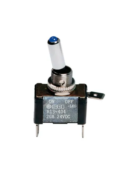 Interruptor De Palanca 2 Terminales 12/24V 20A Azul