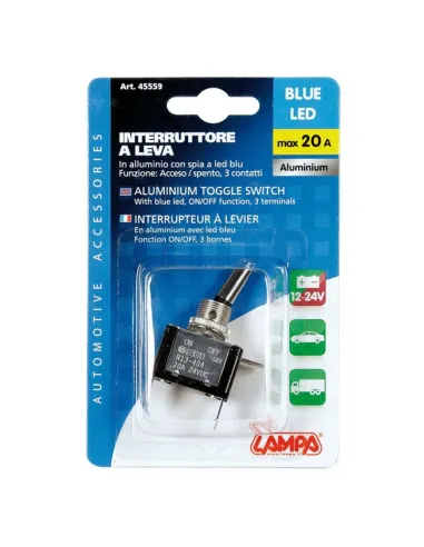 Interruptor De Palanca 2 Terminales 12/24V 20A...