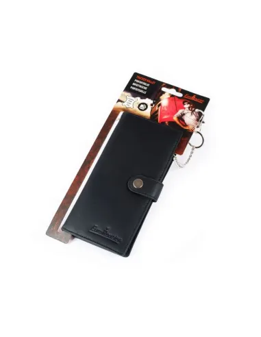 Cartera Larga Negra Con Cadena