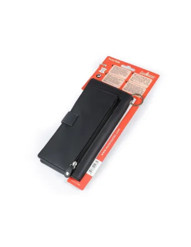 Cartera Larga Negra Con Cadena