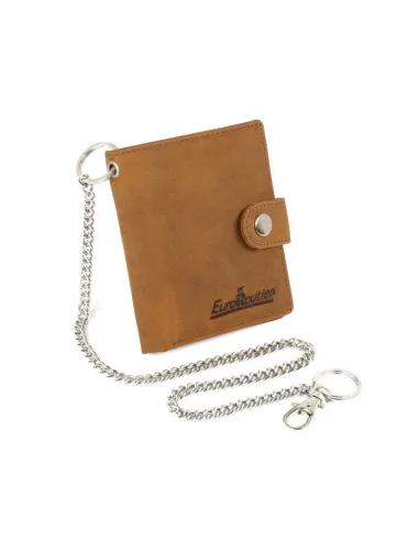 Cartera Corta Marron Con Cadena