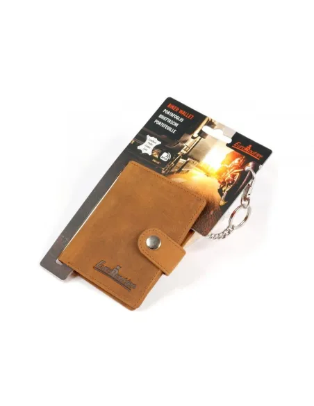 Cartera Corta Marron Con Cadena