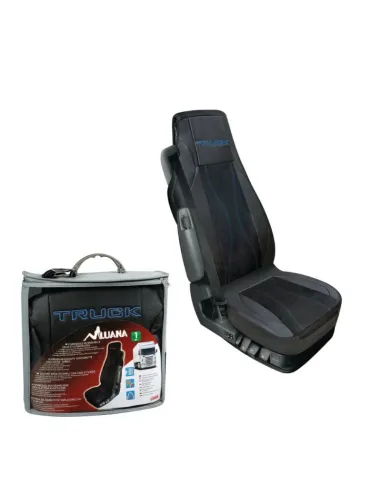 Funda De Asiento Camion Luana Cuero Sintetico Negro/Azul