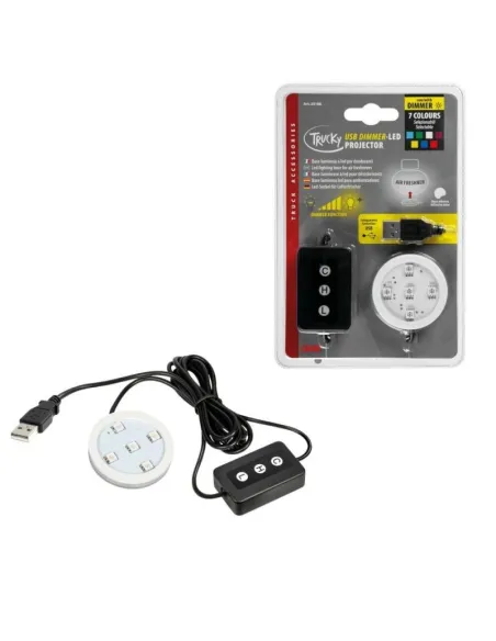 Base Luminosa Led Usb Para Ambientador Trucky 7 Colores Con Atenuador