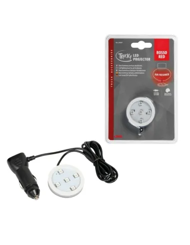 Base Luminosa Led Para Ambientador Trucky 12/24V Color Rojo