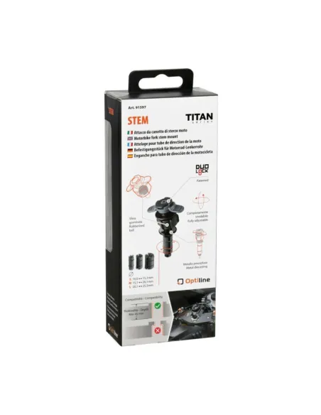 Enganche Titan Opti-Line Para Tubo De Direccion De Motocicleta