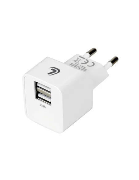 Cargador Linea Essential Con 2 Puertos Usb(A+A)-2400 Ma 12W 220/240