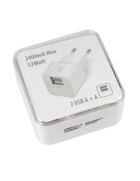 Cargador Linea Essential Con 2 Puertos Usb(A+A)-2400 Ma 12W 220/240