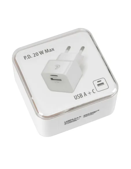 Cargador Linea Essential Con 2 Puertos Usb(A+C) 20W 220/240