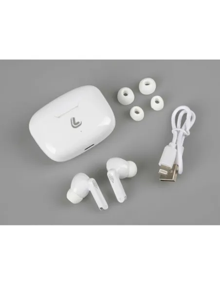 Auriculares Blancos Estereo Bluetooth Con Estuche De Carga