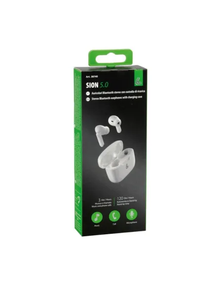 Auriculares Blancos Estereo Bluetooth Con Estuche De Carga